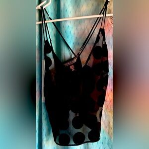 Victoria's Secret Black Polka Dot Camisole